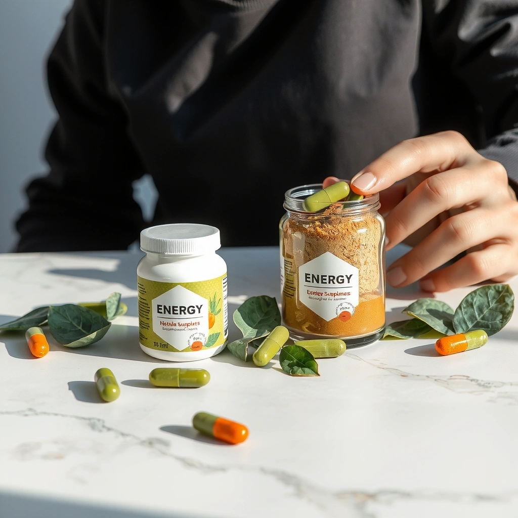 Male Energy Complex capsules and powder supplement